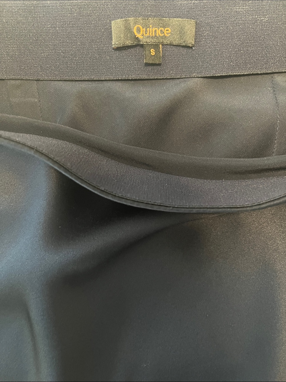Quince Navy Satin Maxi Skirt - Picture 6 of 9